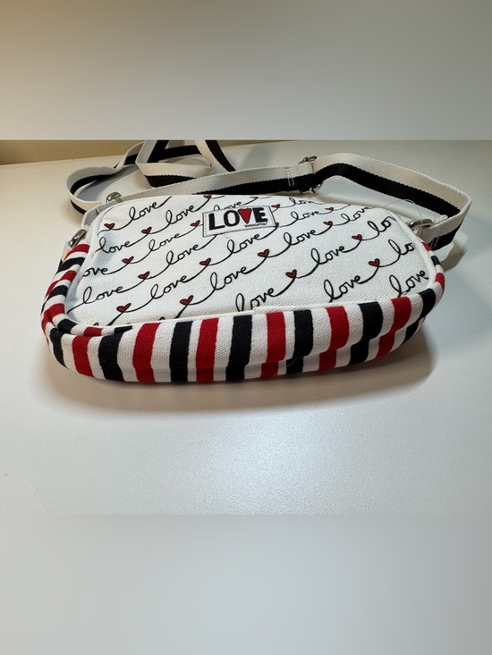 Brighton White 'Love' Crossbody Bag with Red & Black Accents - Picture 3 of 8
